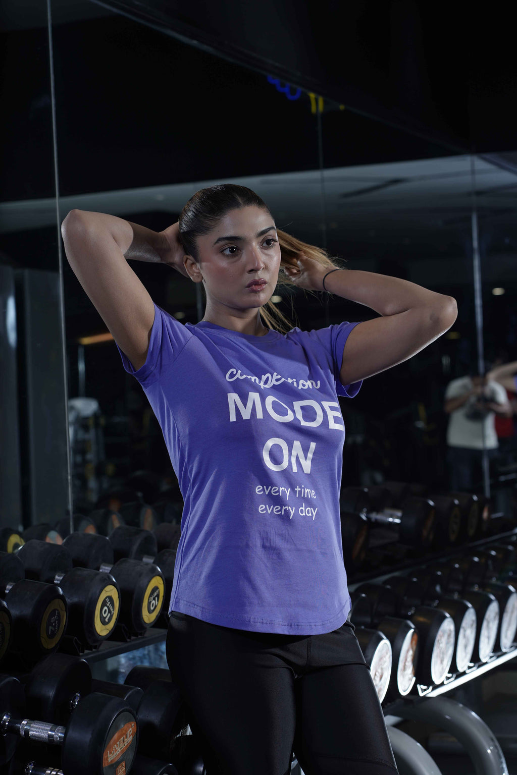 Women's Cx Level Burn Half Sleeves T-Shirt in Purple