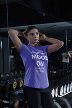Women's Cx Level Burn Half Sleeves T-Shirt in Purple