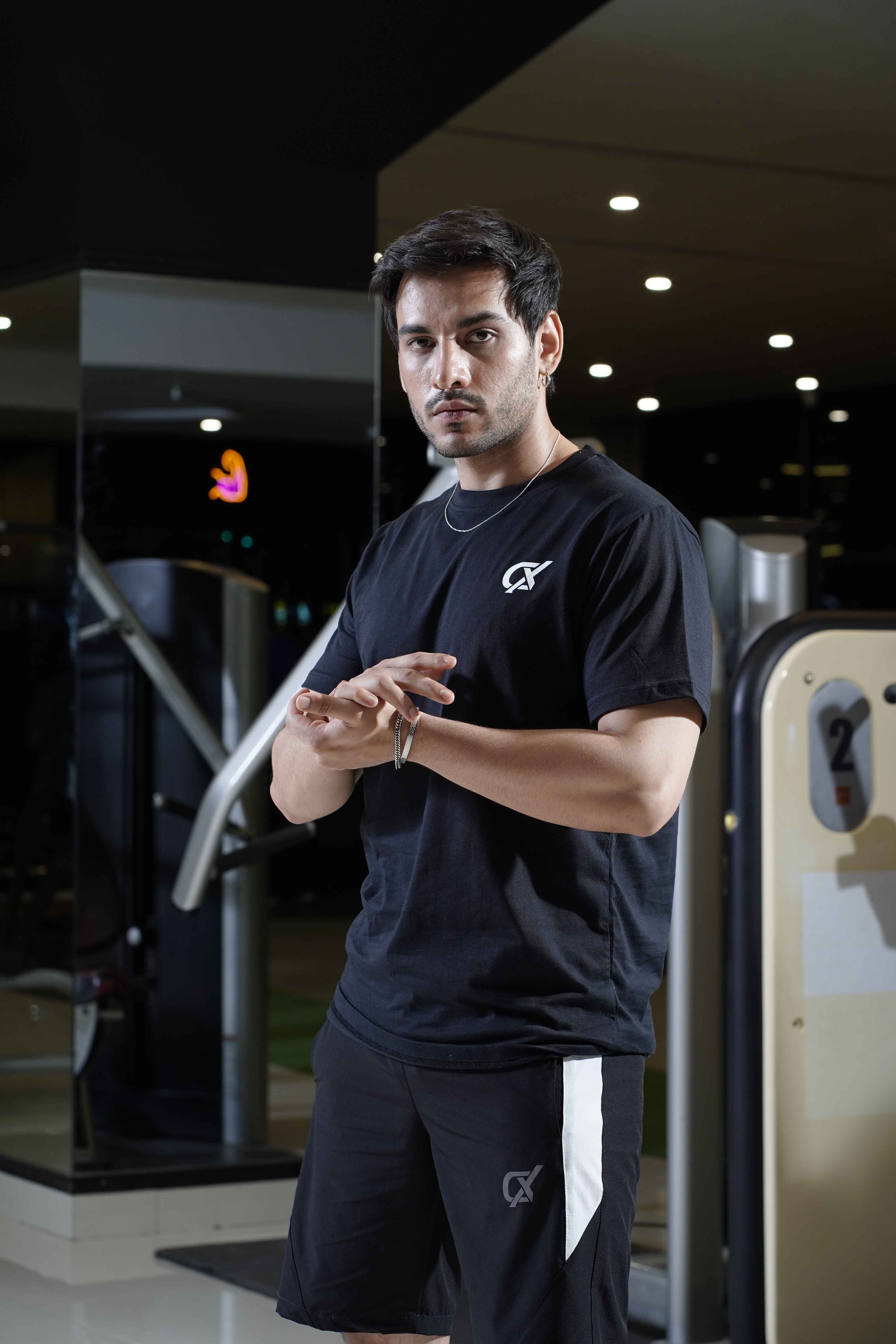 Cx Bold Black Half Sleeves T-shirt For Men