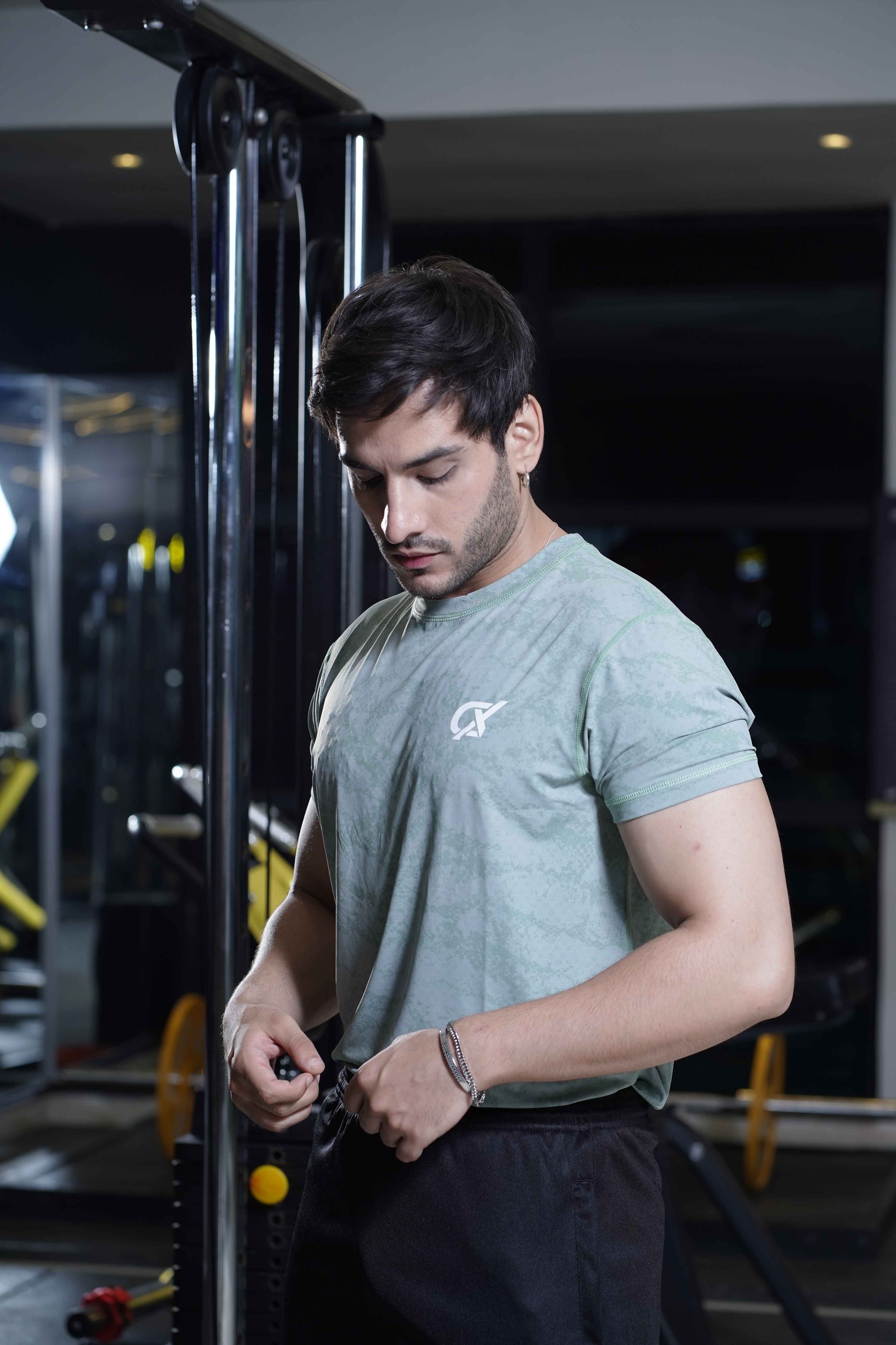 Men's Cx Raw Motion Half Sleeves T-Shirt in Black